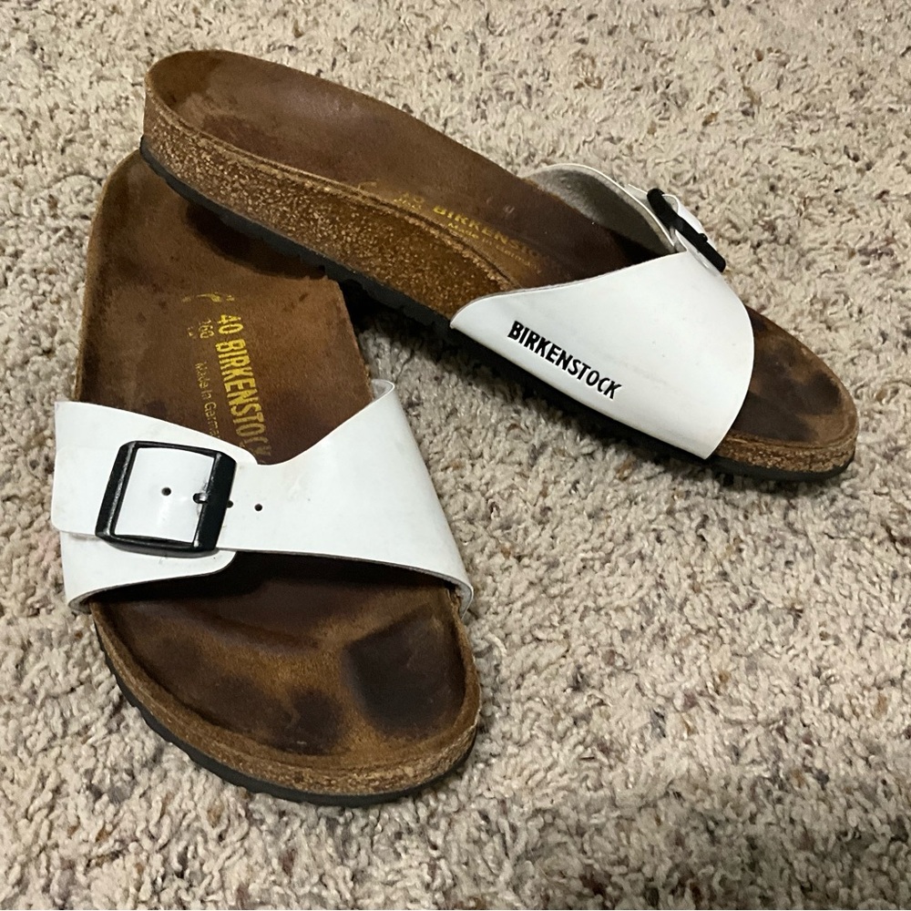 Birkenstock White Sandals with Buckles women’s 40 - Picture 4 of 15